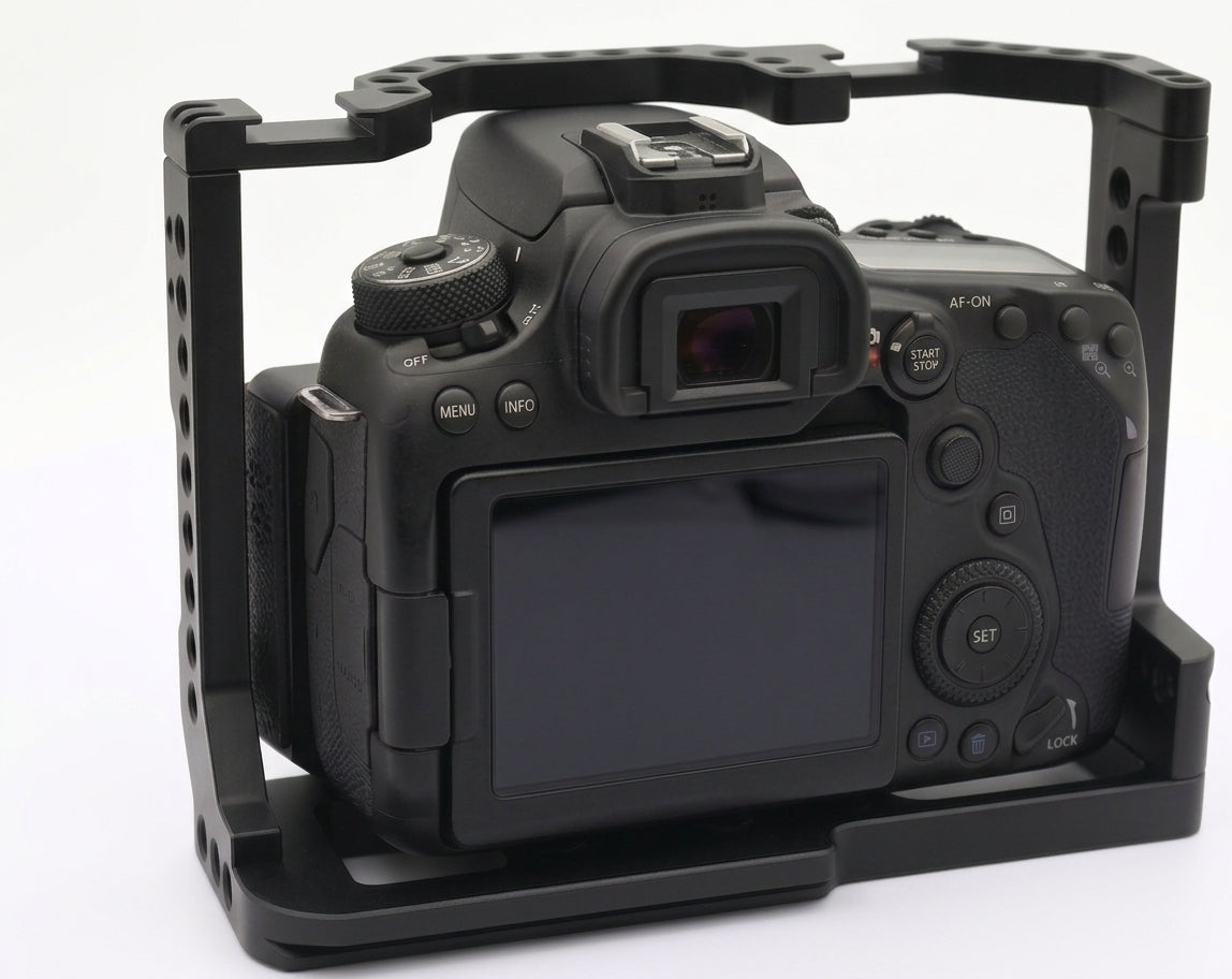 Canon EOS 90D 80D 70D Camera Cage with Cold Shoe Mount & Quick Release Base camera cage TOPCINE