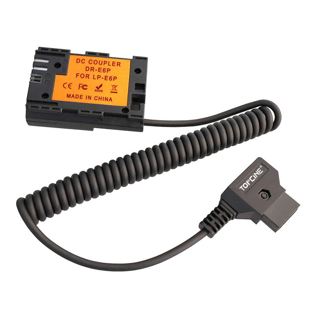 Topcine D-Tap Power Supply Cable LP-E6 Dummy Battery Compatible with Canon EOS 5DMark II 5DMark III 5DMark IV 6D 60D 6DMark II 7DMark II 70D 80D 90D 5DSR EOS R R5 R6 Cameras camera dummy battery TOPCINE D-Tap to LP-E6P