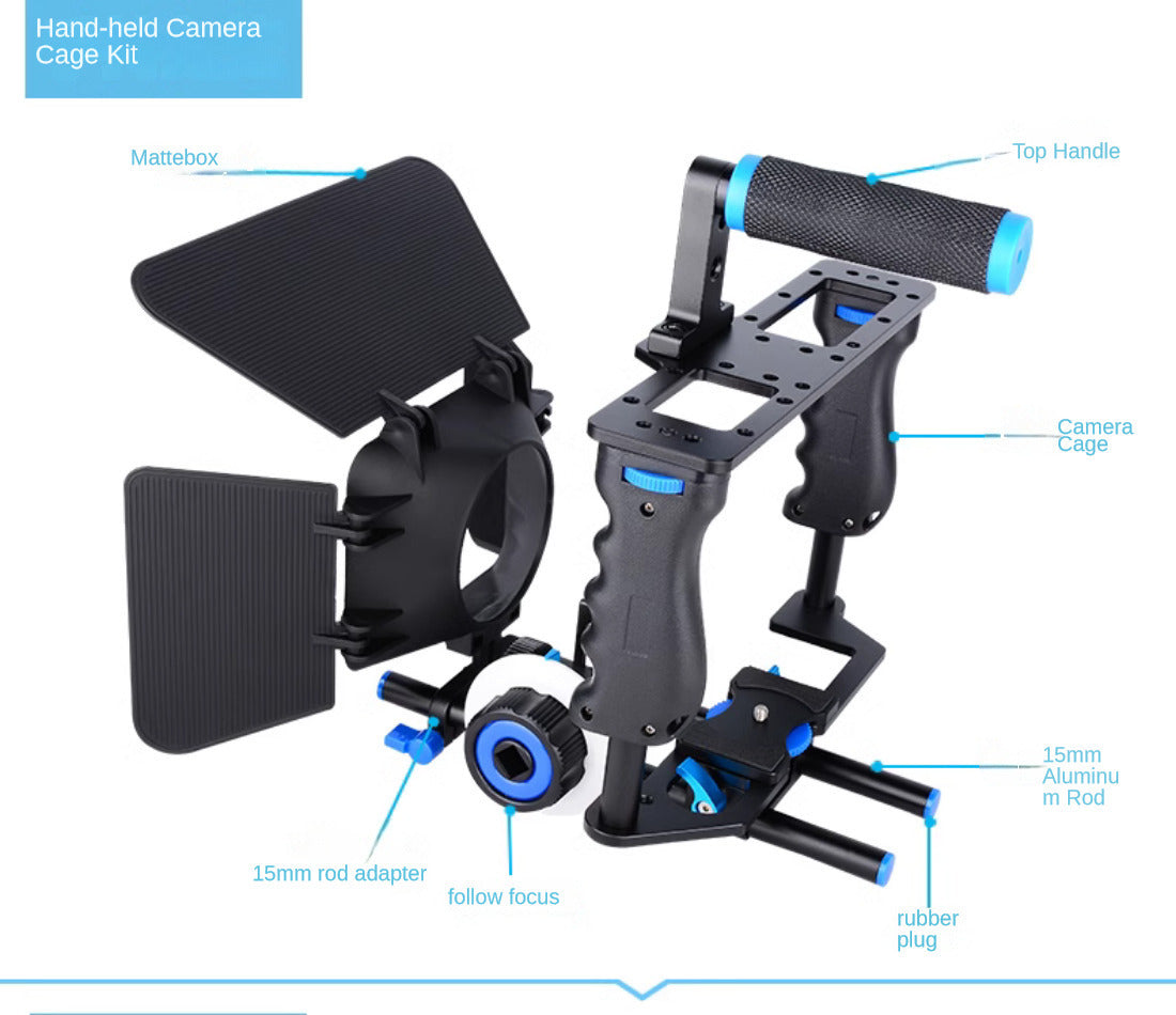 Camera Shoulder Support Rig Kit with Cage & Matte Box for Dslr Video Camcorder camera shoulder rig set TOPCINE