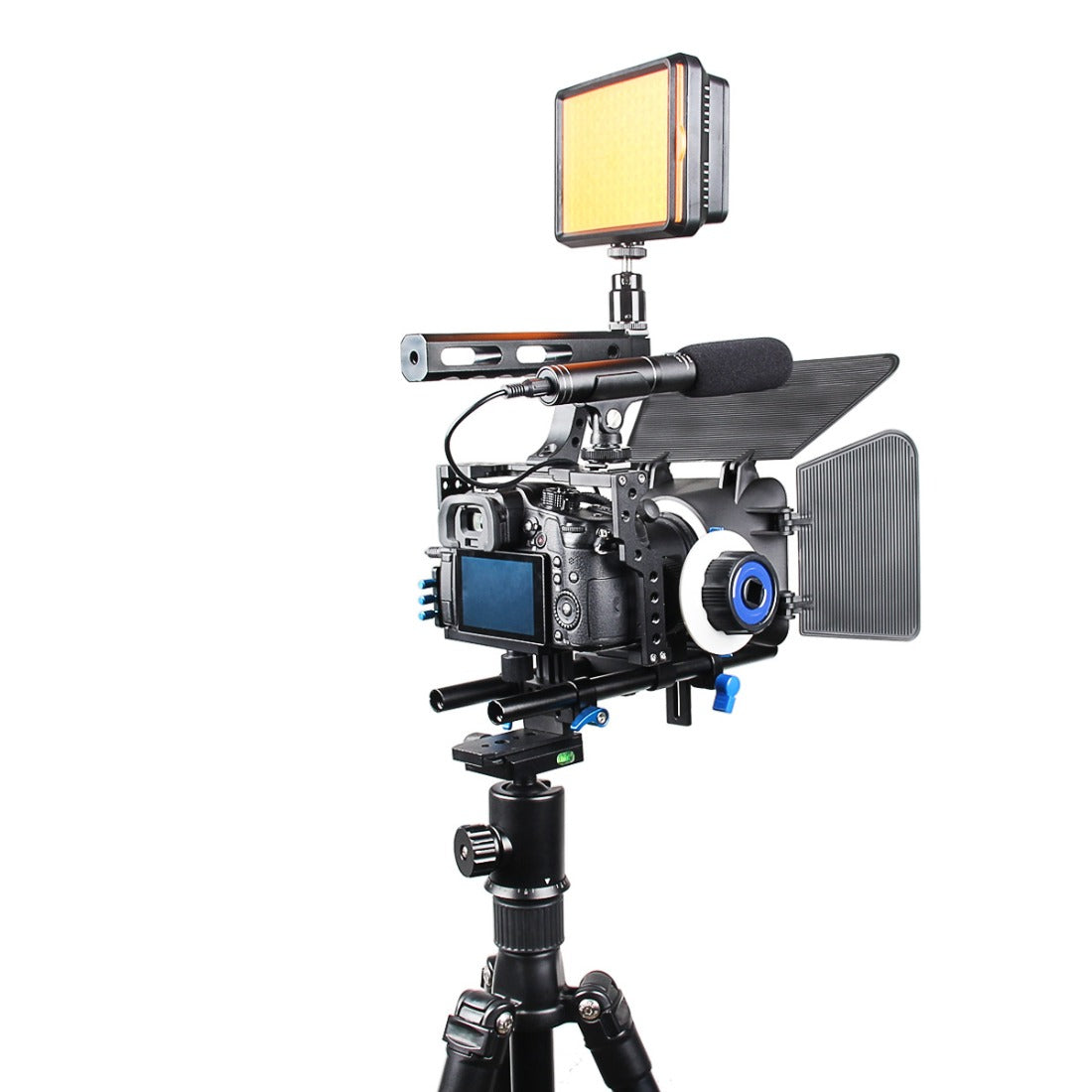 GH4 Camera Cage Kit for Sony A7S A7 A7R A7RII A7SII Cage with Mattebox Follow Focus 15mm Rods