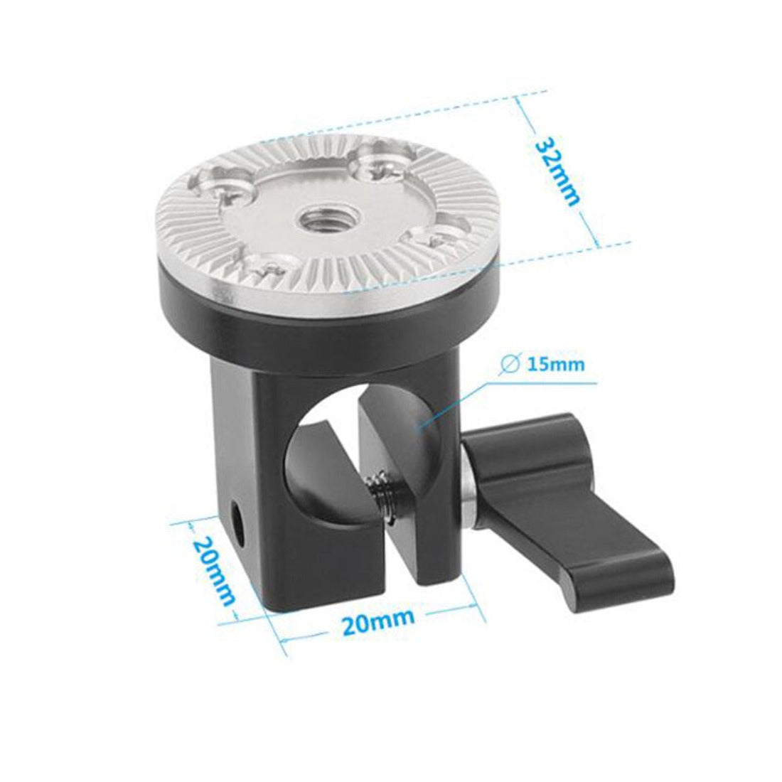 M6 Thread ARRI Style Rosette Mount Applicable with 15mm Single Rod Clamp TOPCINE