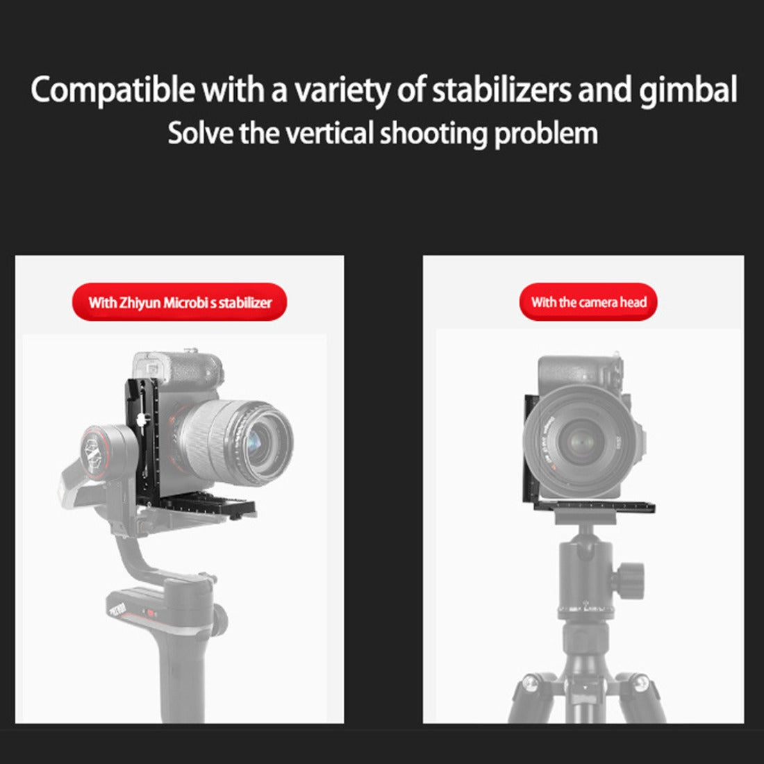 Quick Release Vertical Camera Mount for DJI RS2 RSC2 RS3 & Zhiyun Weebill S Gimbals camera plate TOPCINE