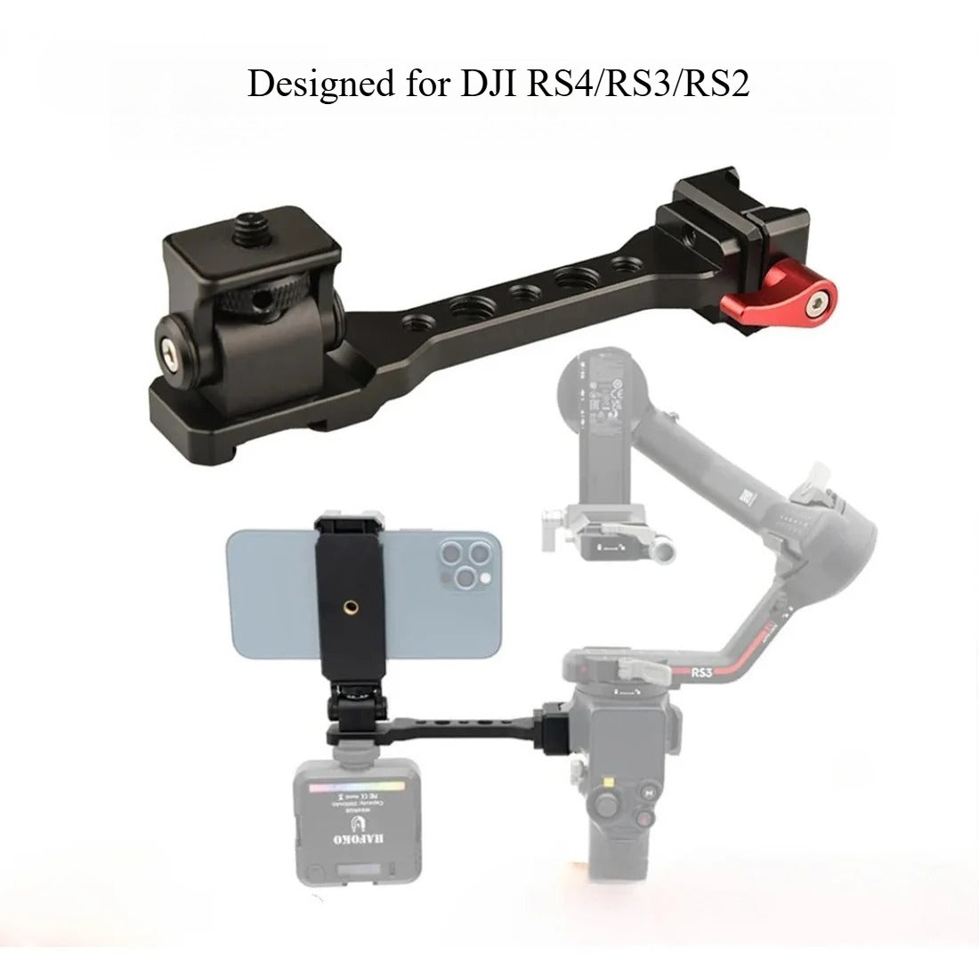 DJI RS3 RS4 Monitor Mount with Extension Arm & Cold Shoe Mount dji base TOPCINE