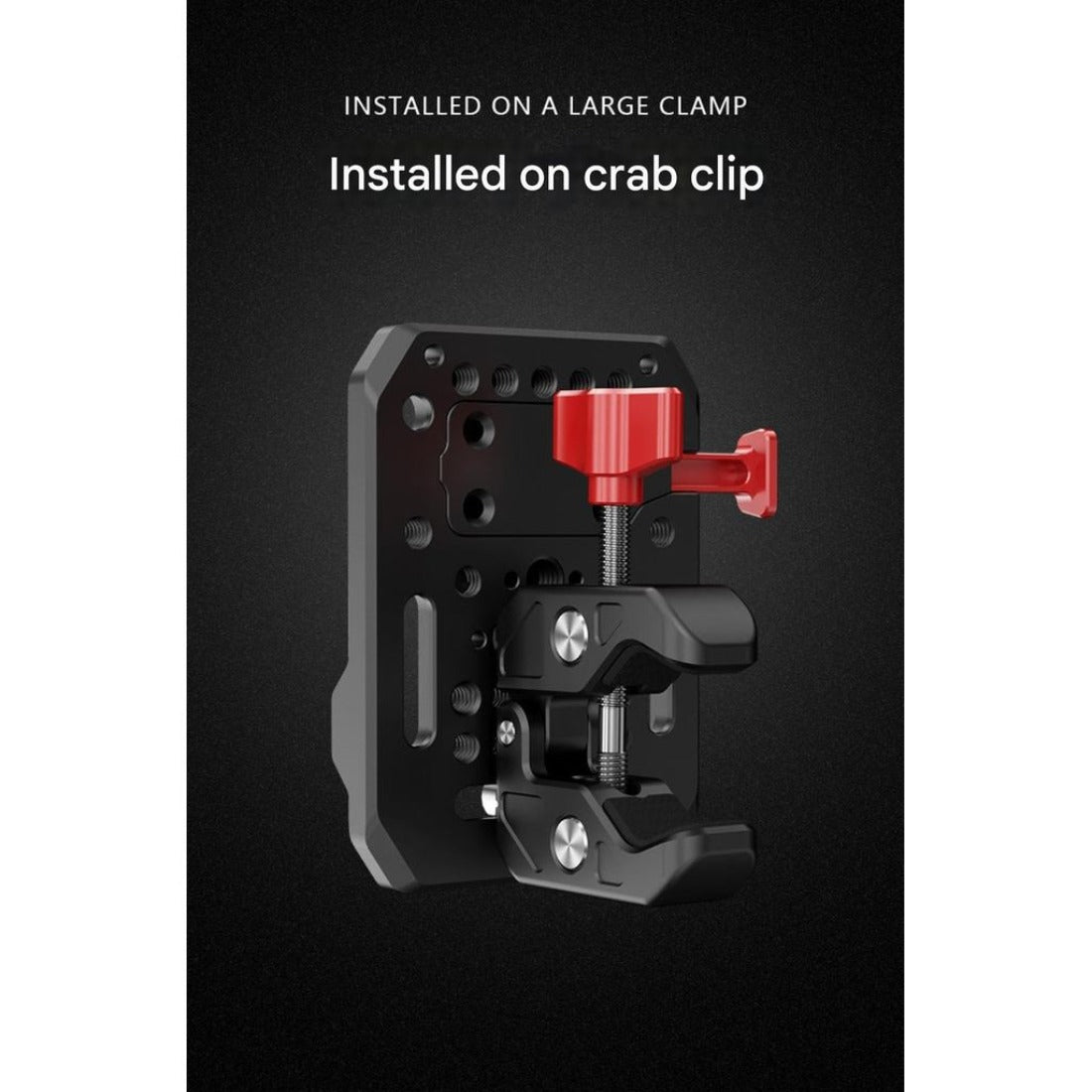 V Mount Battery Plate with Dual 15mm Rod Clamps, Metal V Lock Plate Fits Camera Cage with Support System TOPCINE