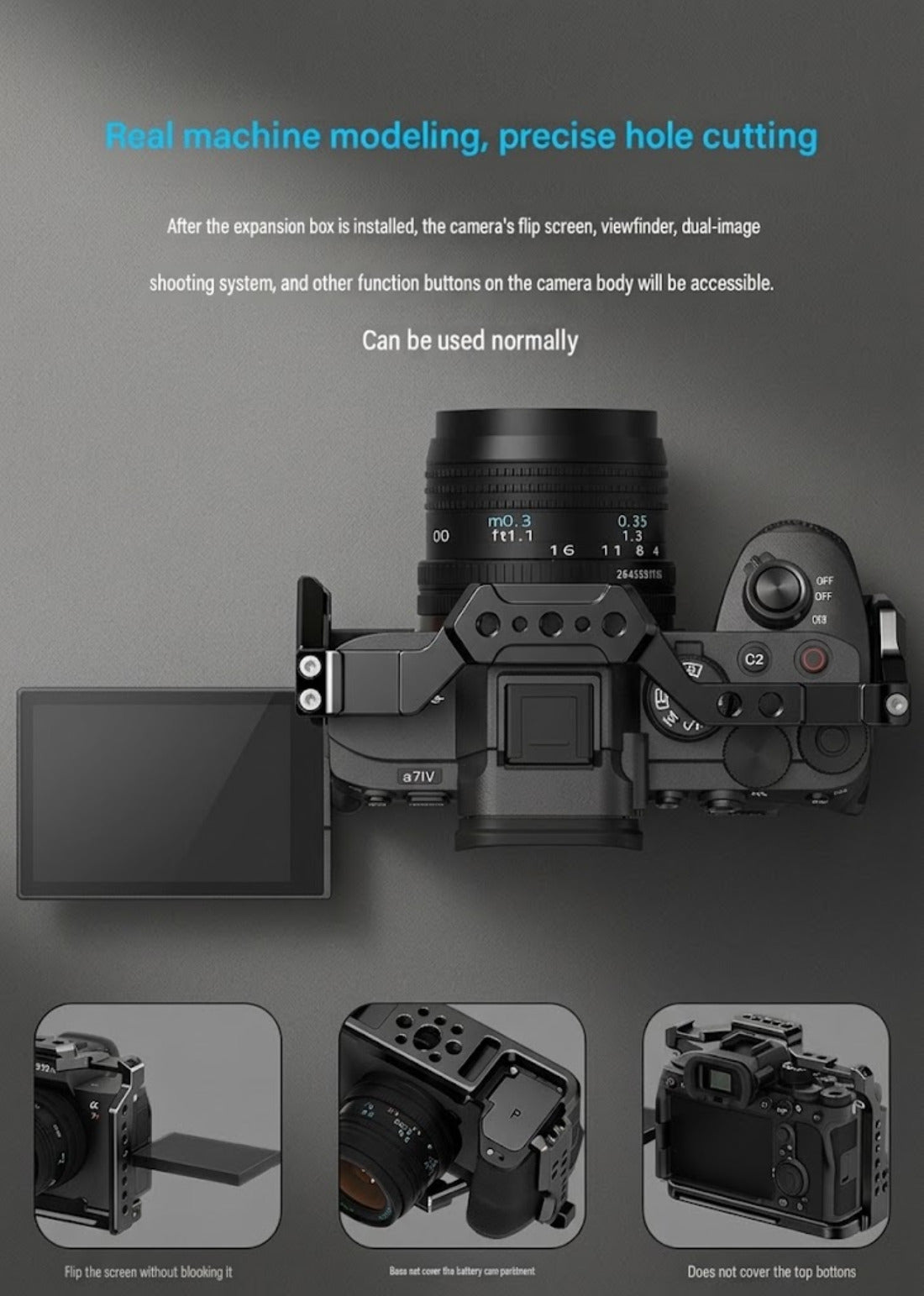 Sony A7 Camera Cage for A7RIII A7RII A7II A7III A7IV with NATO Rail camera cage Topcine Official Store