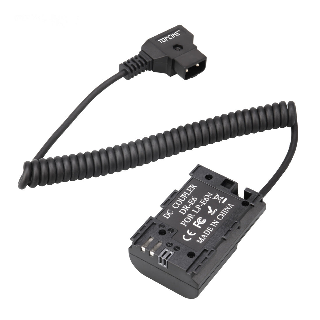 Topcine D-Tap Power Supply Cable LP-E6 Dummy Battery Compatible with Canon EOS 5DMark II 5DMark III 5DMark IV 6D 60D 6DMark II 7DMark II 70D 80D 90D 5DSR EOS R R5 R6 Cameras camera dummy battery TOPCINE D-Tap to LP-E6NH