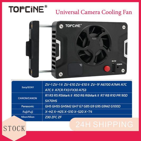 Universal Camera Cooling Fan for Sony A7M4/FX3 Canon R8 Fuji Nikon ZF Camera Live Broadcast Constant Temperature Semiconductor Cooling Fan