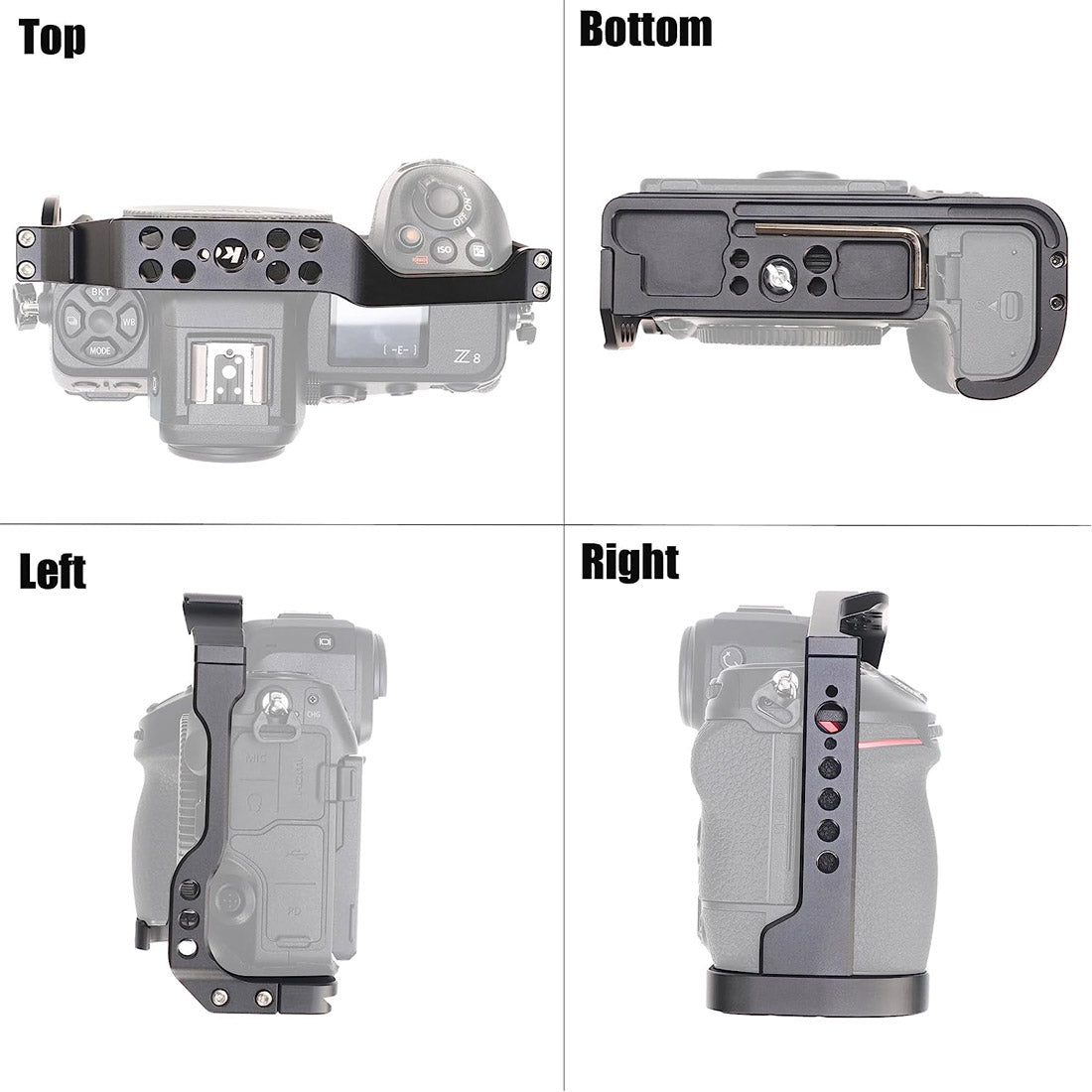 Z8 Camera Cage for Nikon Z8 Camera with 3/8“ Arri Locating camera cage Topcine Official Store