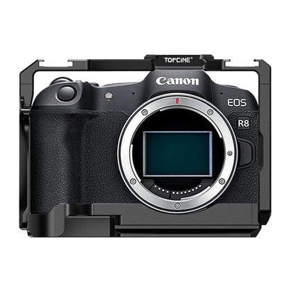 Camera Cage for Canon EOS R8 & RP with Dual Cold Shoe Arca-Swiss Base Topcine Official Store Black