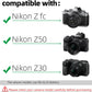 EN-EL25 Dummy Battery AC Power Adapter Kit for Nikon Zfc Z30 Z50 TOPCINE