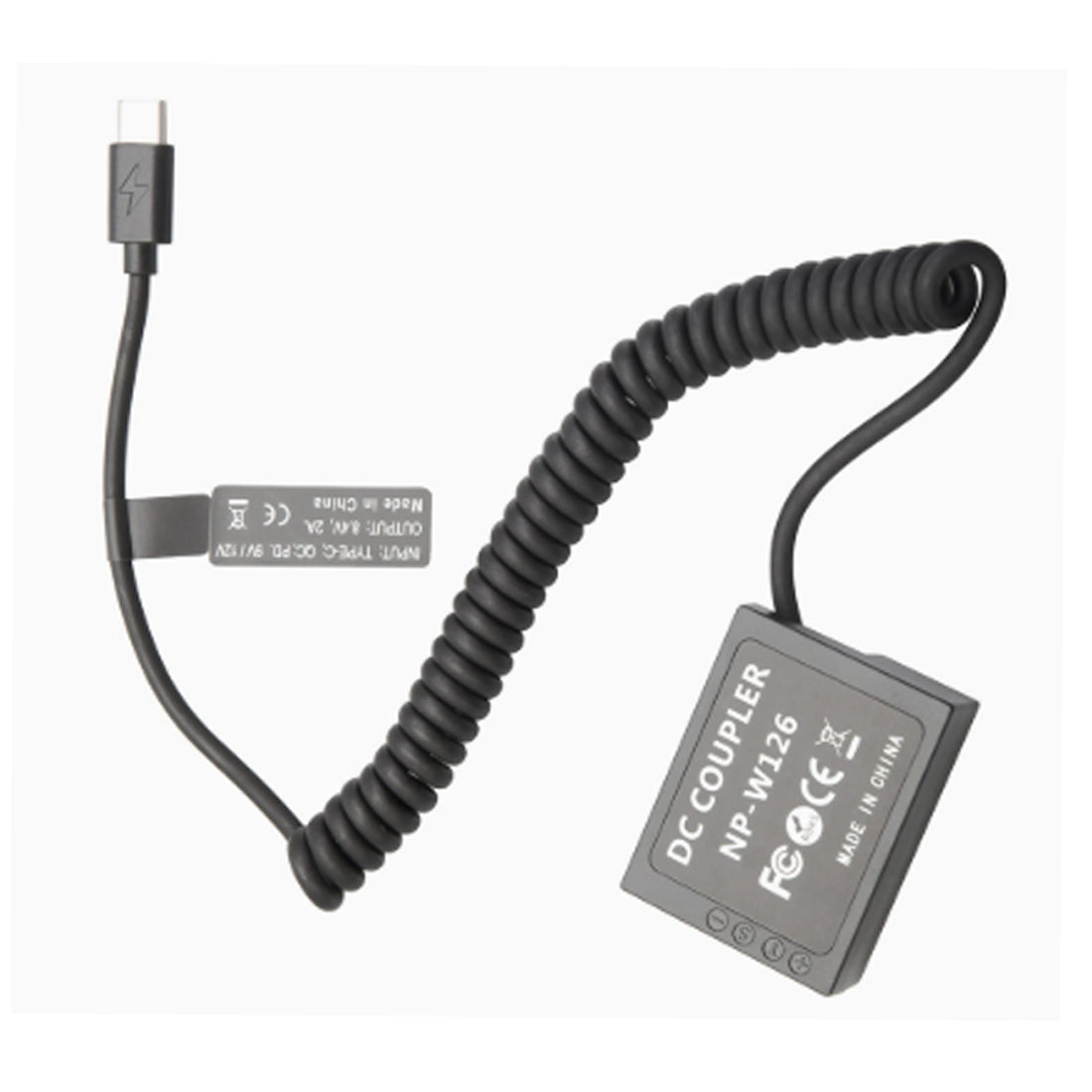 NP-W126S Dummy Battery Power Adapter for Fujifilm XS10 X100V X100VI XT30II XT50 XT3 XT30 XM5 Cameras camera dummy battery TOPCINE USB-C Plug
