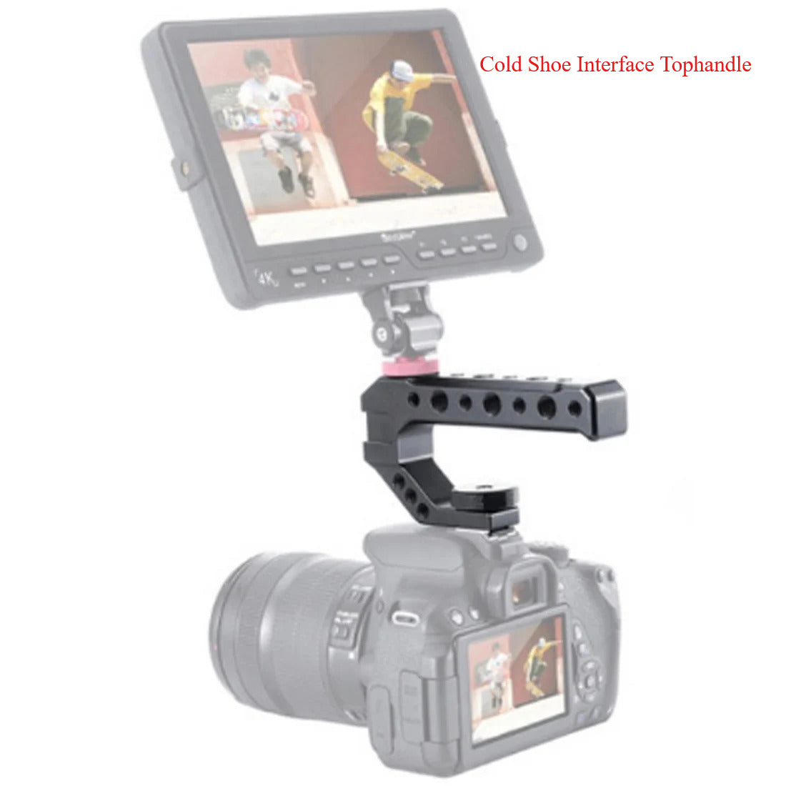 Camera Top Handle Cold Shoe Interface with Plenty 1/4", 3/8" Screw Threaded Holes TOPCINE