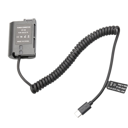 EN-EL15C Dummy Battery for Nikon Cameras | USB-C, D-Tap, DC camera dummy battery TOPCINE USB-C Plug