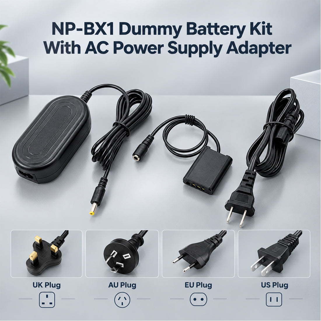 AC Power Supply Adapter + BX1 Dummy Battery Coupler Charger Kit for Sony Cameras camera dummy battery TOPCINE