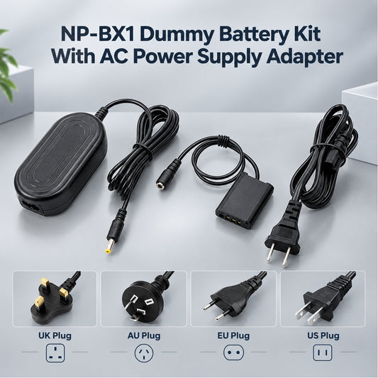 AC Power Supply Adapter + BX1 Dummy Battery Coupler Charger Kit for Sony Cameras camera dummy battery TOPCINE
