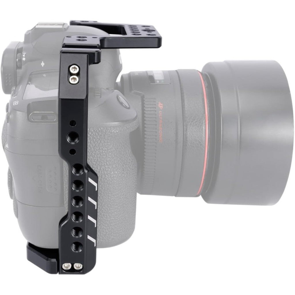 Camera Cage for Canon EOS 6D 6DII Mark II with NATO Rail Cold Shoe Quick Release Plate for Arca-Swiss Tpye