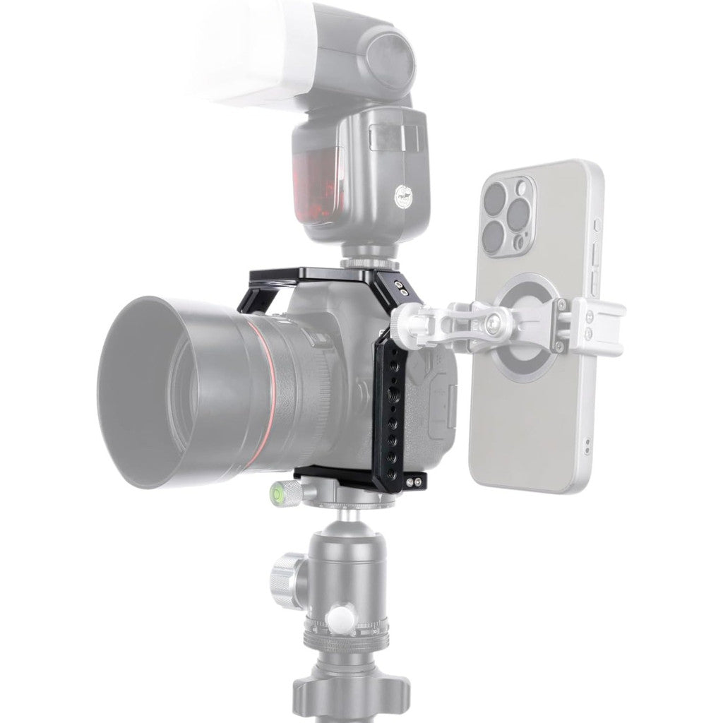 Camera Cage for Canon EOS 6D 6DII Mark II with NATO Rail Cold Shoe Quick Release Plate for Arca-Swiss Tpye