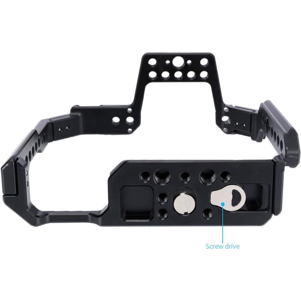Camera Cage for Canon EOS 6D 6DII Mark II with NATO Rail Cold Shoe Quick Release Plate for Arca-Swiss Tpye