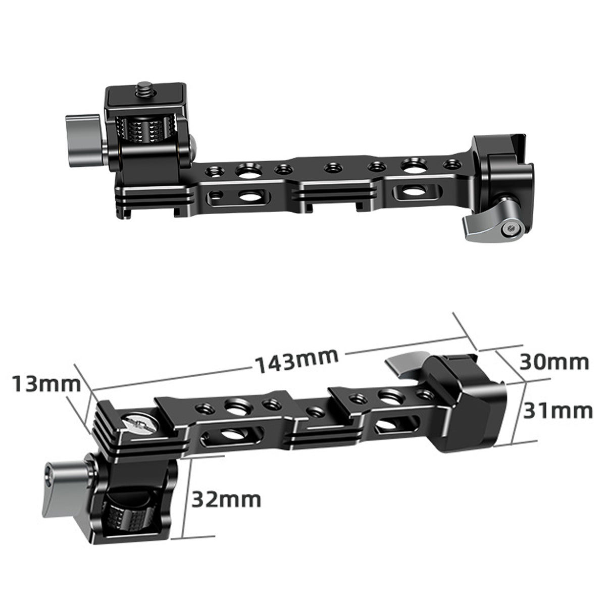 TOPCINE Adjustable Gimbal Monitor Mount with NATO Clamp for DJI RS2 / RSC2,Camera Monitor Mount With Dual Cold Shoes  TOPCINE   