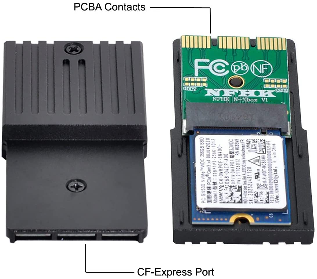 Topcine CF-Express Type-B to M.2 NVMe 2230 M-Key Adapter CFE for Xbox Series X&S CH SN530 SSD PCIe4.0 Expansion Memory Card CFexpress Card Adapter TOPCINE   