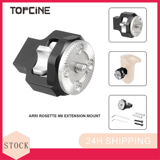 Standard ARRI Rosette M6 Extension Mount with M6 thread screw For DSLR Camera Cage Wooden Handgrip  TOPCINE